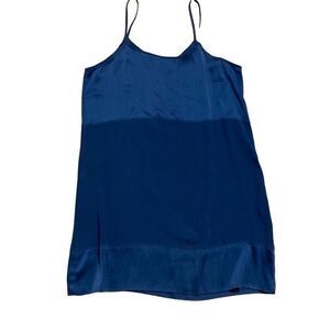 Womens Drumohr Silk blend Deep Blue Delicate Satin Camisole size 40 (4-6) Small